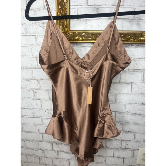 NWT Skims Silk Bronze Teddy Romper Lingerie - Picture 6 of 11